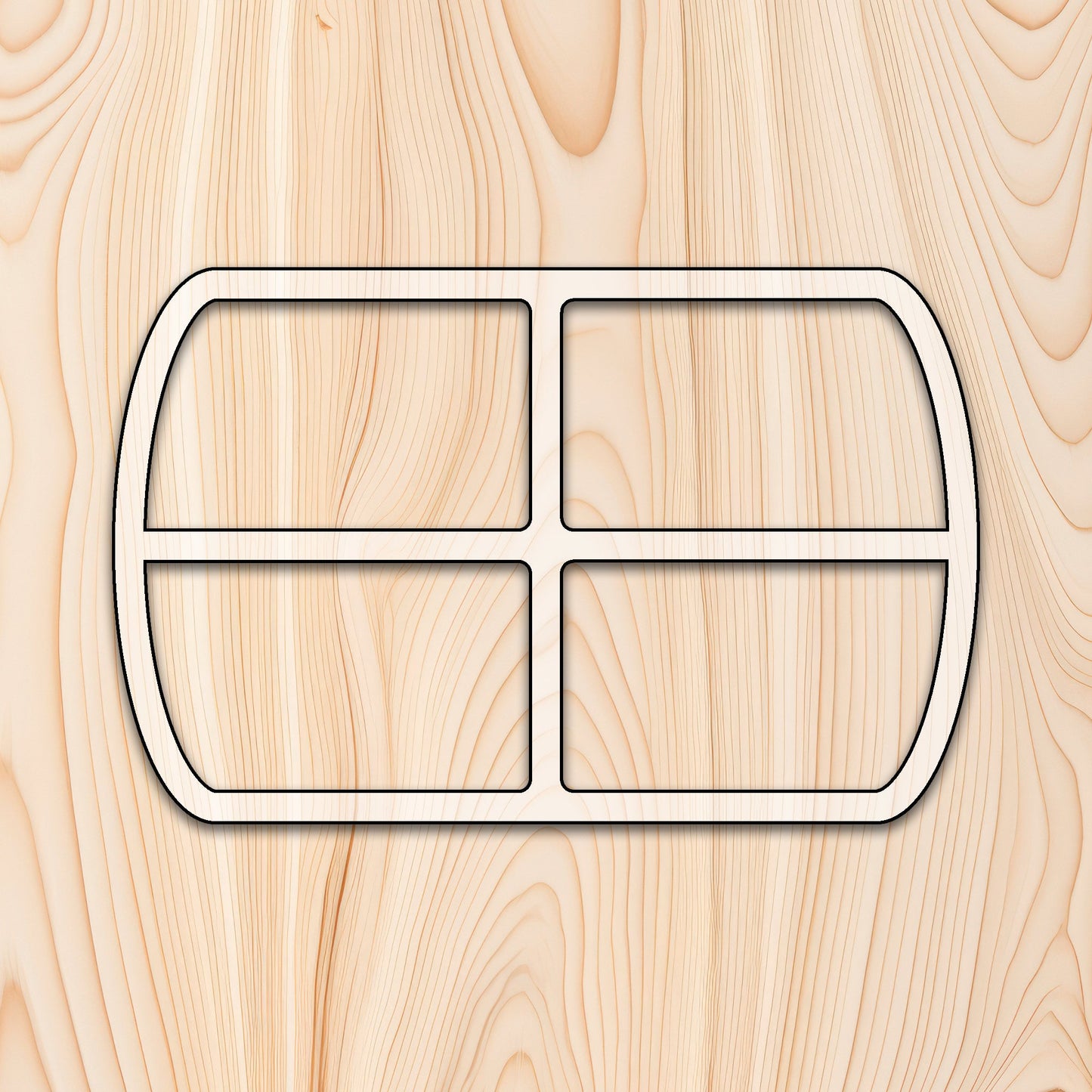 4 Rectangle Tray Acrylic Router Template
