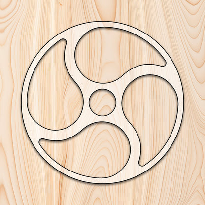 4 Spoke Circle Tray Acrylic Router Template