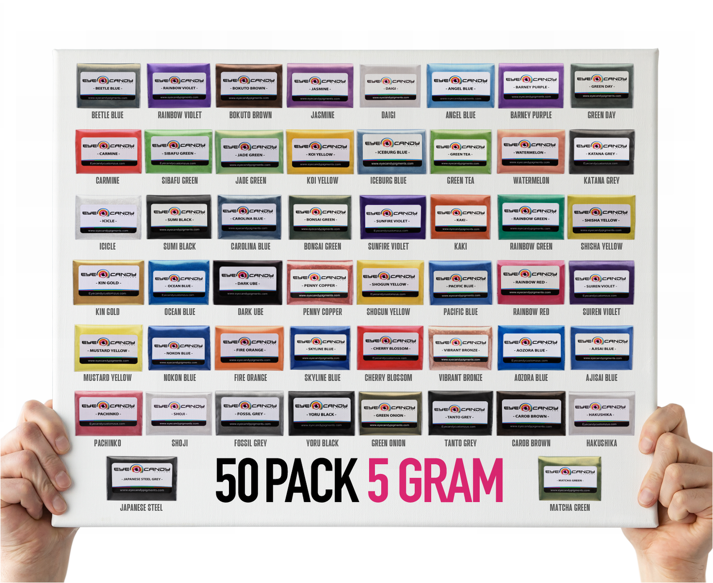 50 Color Pigment Powder Variety Pack Set 3