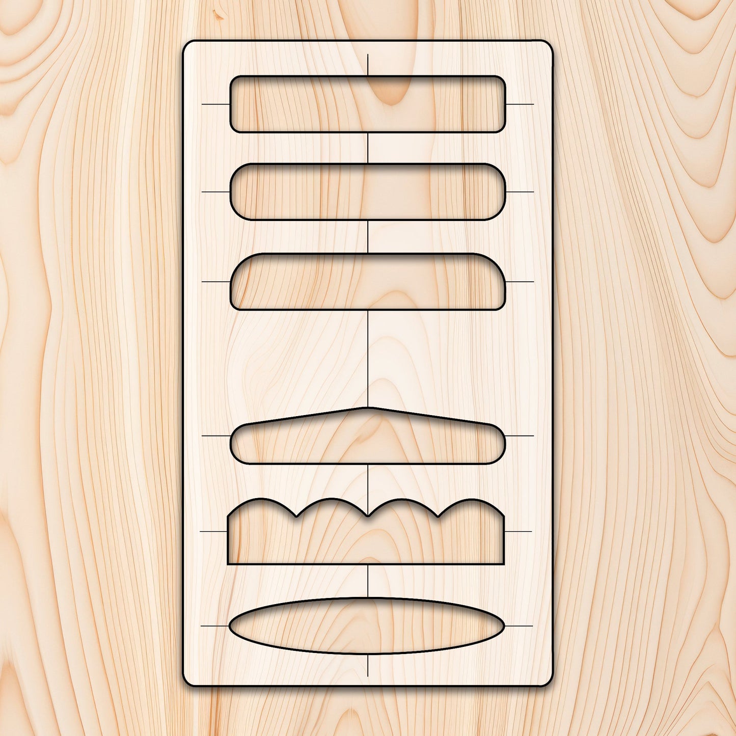 6-in-1 Handle Acrylic Template