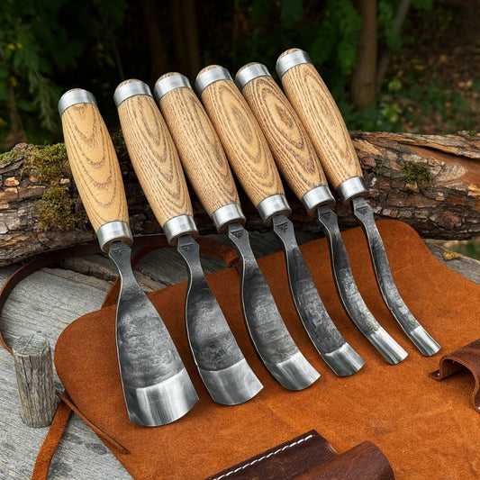 6-Piece Long Bent Gouge Set