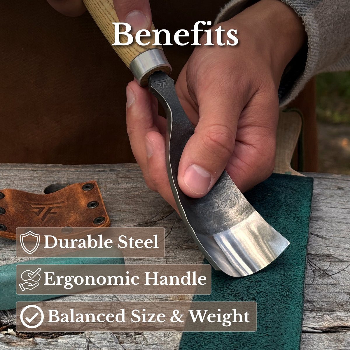 Curved Bowl Gouge, 10 - 45 mm (0.4 - 1.8 inches)