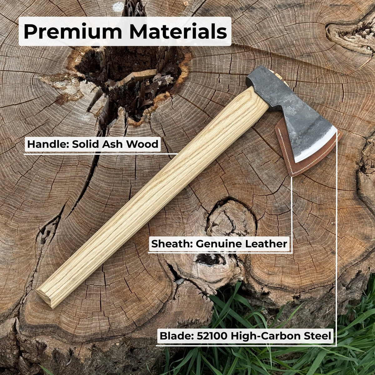 Bushcraft Axe – Camping Hatchet 0.74 kg 1.63 lb