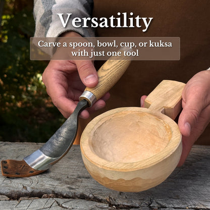 Curved Bowl Gouge, 10 - 45 mm (0.4 - 1.8 inches)