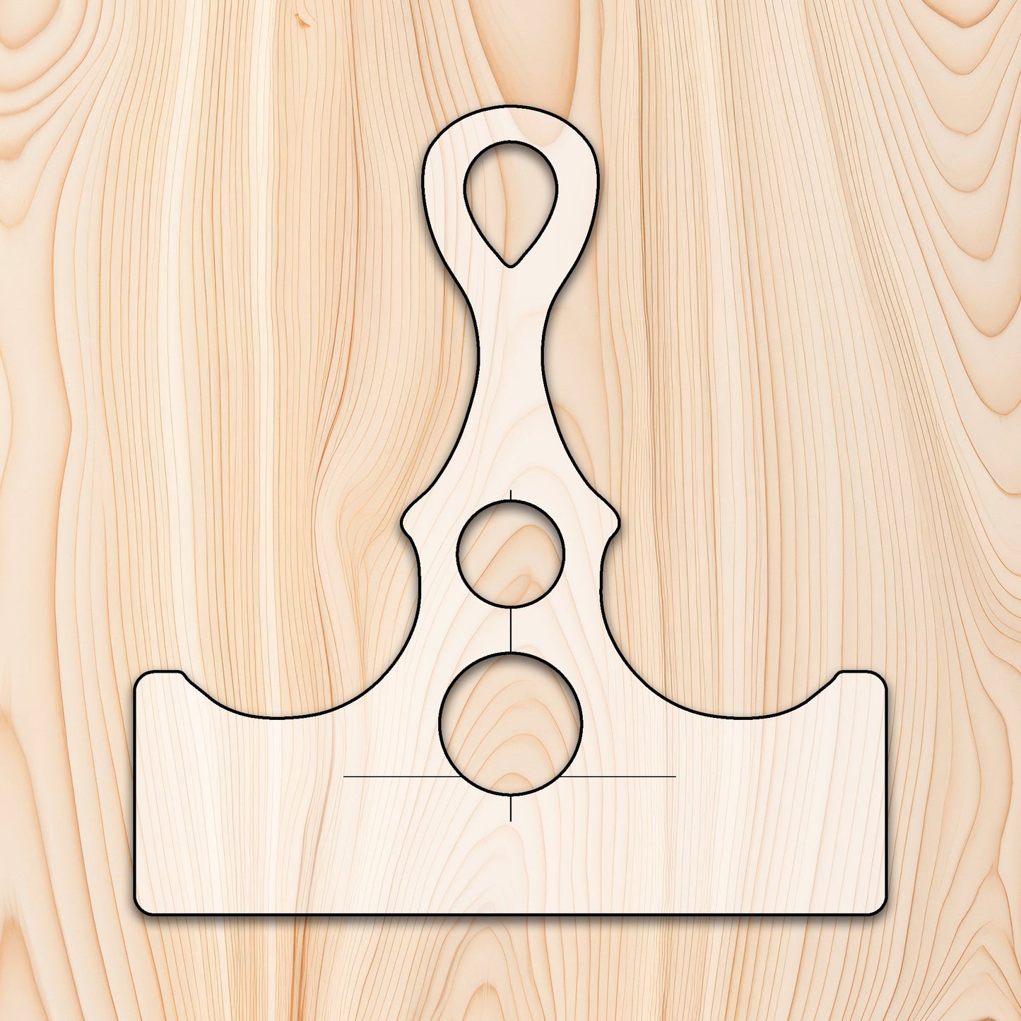 Axe Style Cutting Board or Charcuterie Board Handle Acrylic Router Template