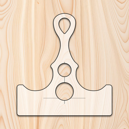 Axe Style Cutting Board or Charcuterie Board Handle Acrylic Router Template