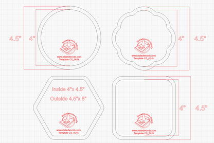 Coaster Router Template Kit - 4 Piece - Norfolk Wood Shop