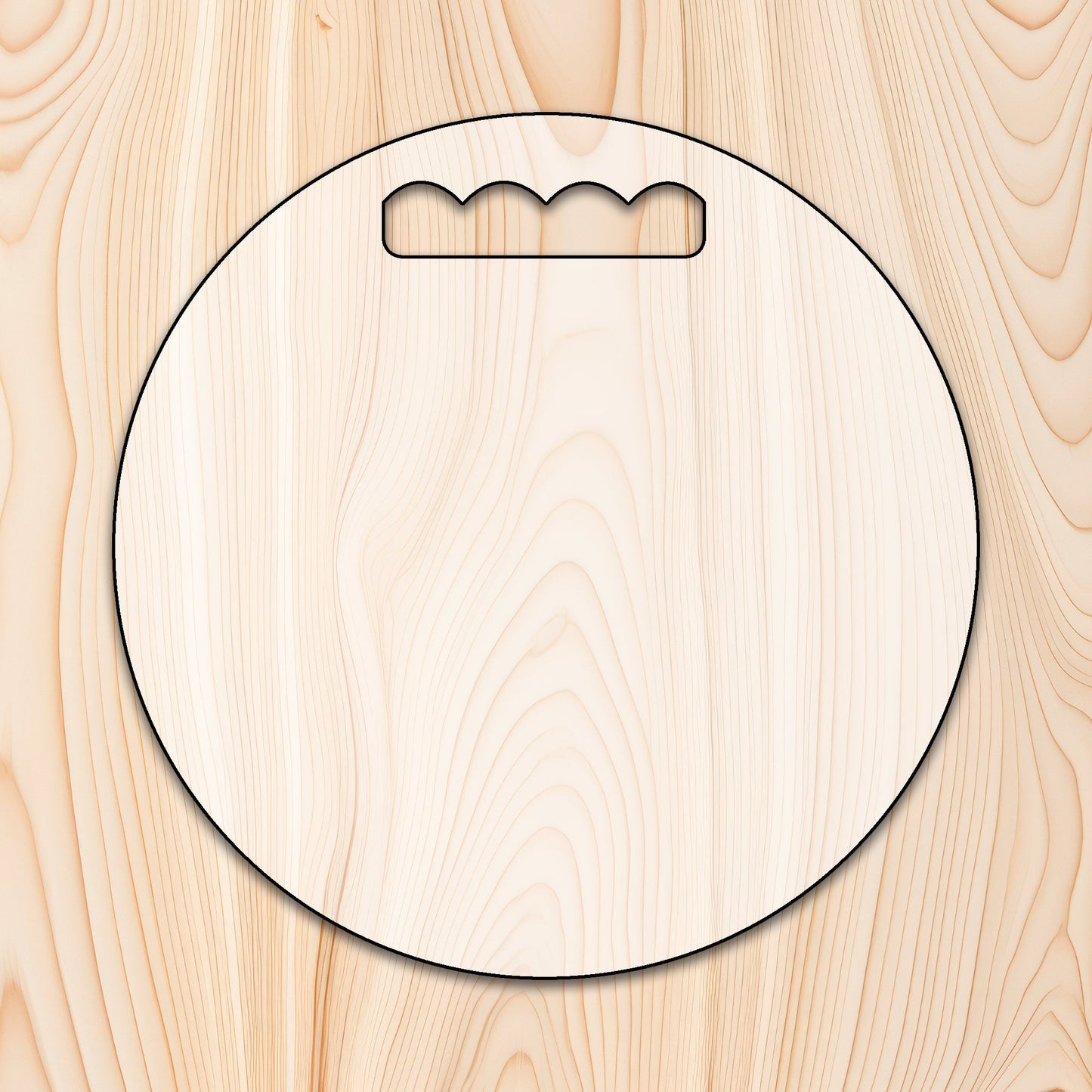 Circle Cutting Board or Charcuterie Board Acrylic Router Template