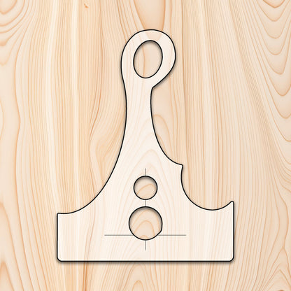 Cleaver Style Cutting Board or Charcuterie Board Handle Acrylic Router Template