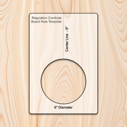 Cornhole Board Hole Layout Jig | High Quality Acrylic Laser Cut Woodworking Template - Norfolk Wood Shop
