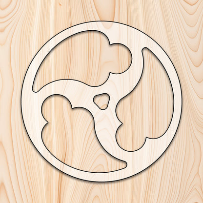 Decorative Round 4 Pocket Tray Acrylic Router Template