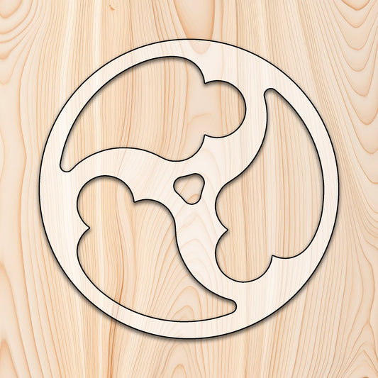 Decorative Round 4 Pocket Tray Acrylic Router Template