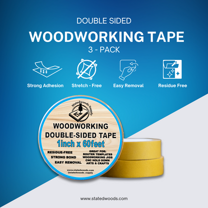 Double-Sided Woodworking Tape  3- Pack - Norfolk Wood Shop