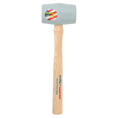 Estwing DH-12N 12oz No-Mar Gray Deadhead Rubber Mallet, Wood Handle - Norfolk Wood Shop