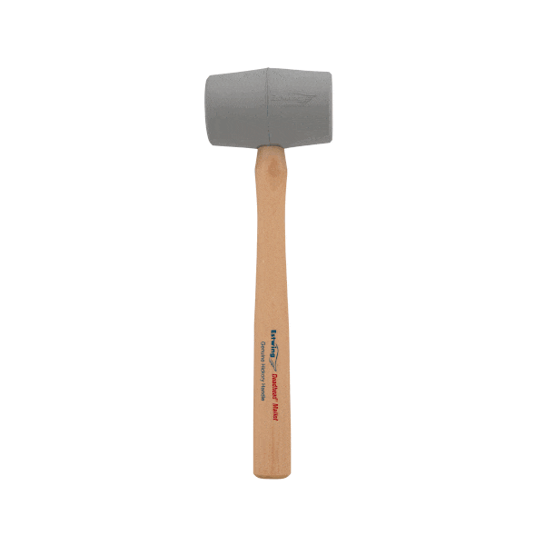 Estwing DH-12N 12oz No-Mar Gray Deadhead Rubber Mallet, Wood Handle - Norfolk Wood Shop