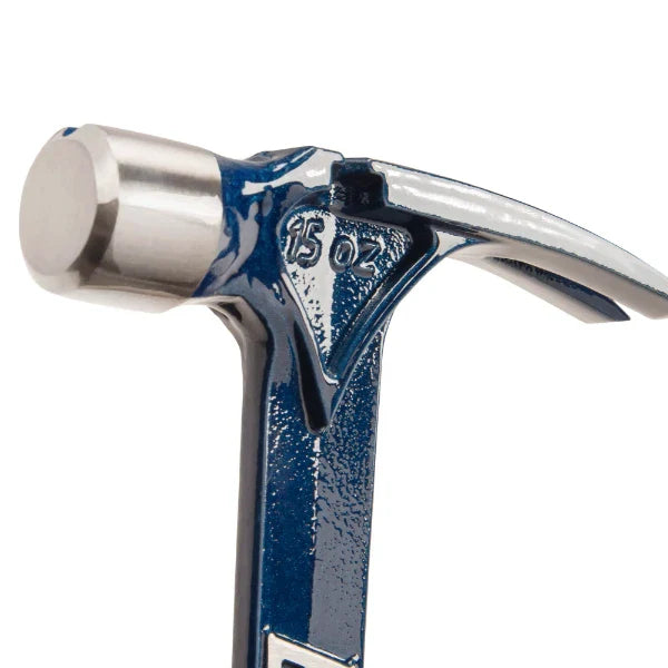 Estwing E6-15SR 15oz Blue Vinyl Gripped Ultra Framing Hammer - Short Handle (Smooth Face) - Norfolk Wood Shop