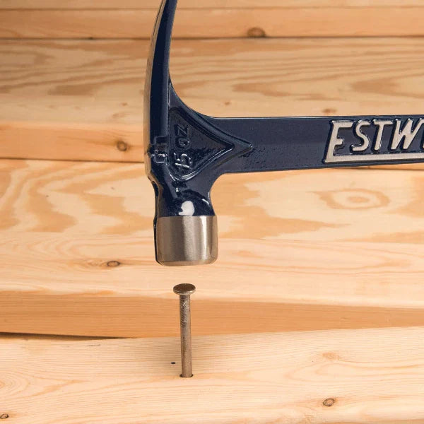 Estwing E6-15SR 15oz Blue Vinyl Gripped Ultra Framing Hammer - Short Handle (Smooth Face) - Norfolk Wood Shop
