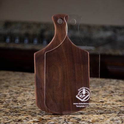 Bottle Neck Style Cutting Board or Charcuterie Board Acrylic Router Template