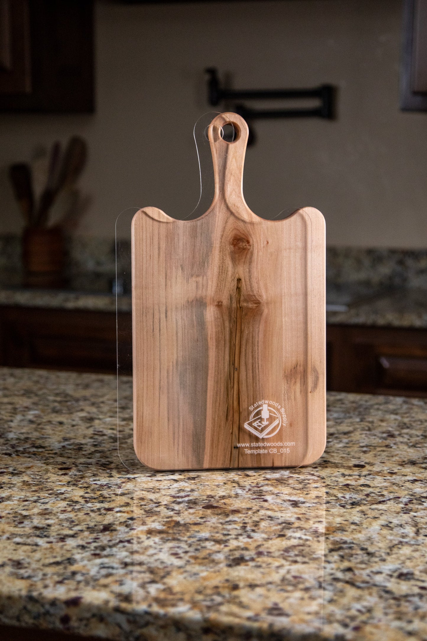 Drip Handle Cutting Board or Charcuterie Board Acrylic Router Template