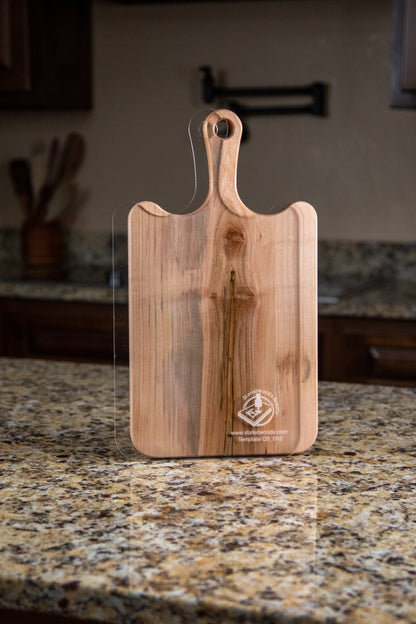 Drip Handle Cutting Board or Charcuterie Board Acrylic Router Template