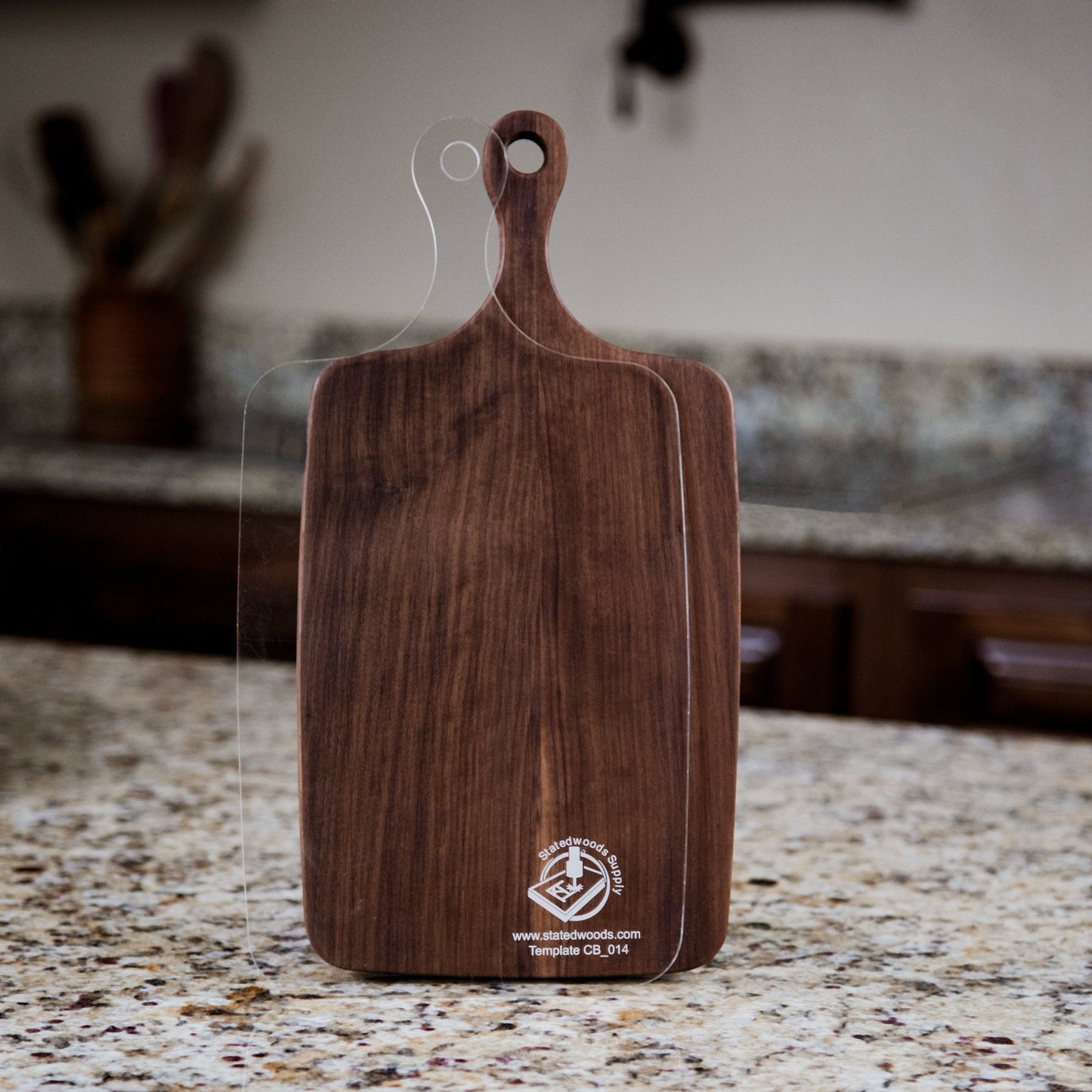 Paddle Style Cutting Board or Charcuterie Board Acrylic Router Template