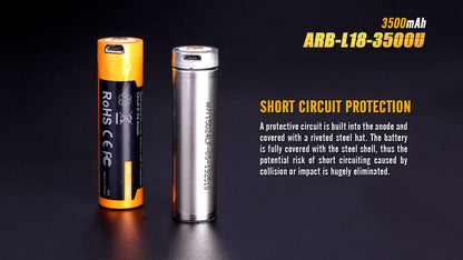 Fenix ARB-L18-3500U USB Rechargeable Li-ion 18650 Battery - Norfolk Wood Shop