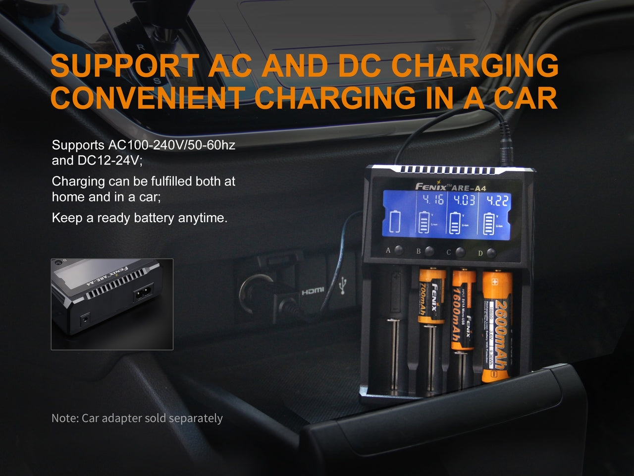 Fenix ARE-A4 Multifunctional Battery Charger - Norfolk Wood Shop
