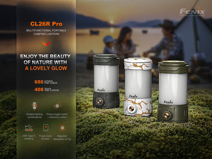 Fenix CL26R PRO High Performance LED Rechargeable Camping Lantern - Norfolk Wood Shop