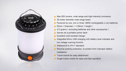 Fenix CL30R LED Camping Lantern - Norfolk Wood Shop