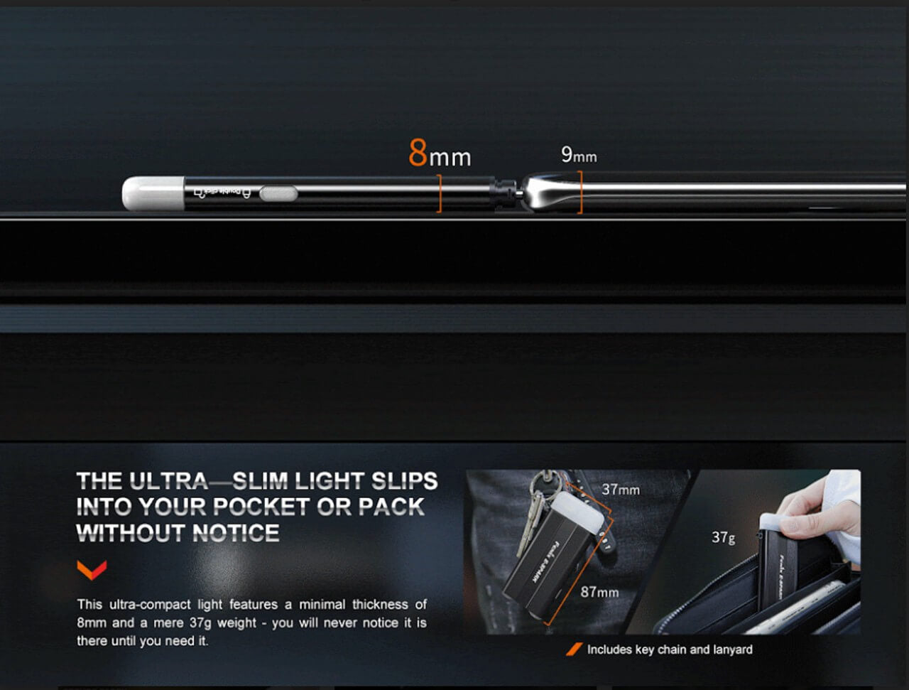 Fenix E-SPARK Ultra-Thin Powerbank LED Flashlight - Norfolk Wood Shop