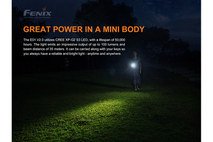 Fenix E01 V2.0 AAA LED Flashlight - Norfolk Wood Shop