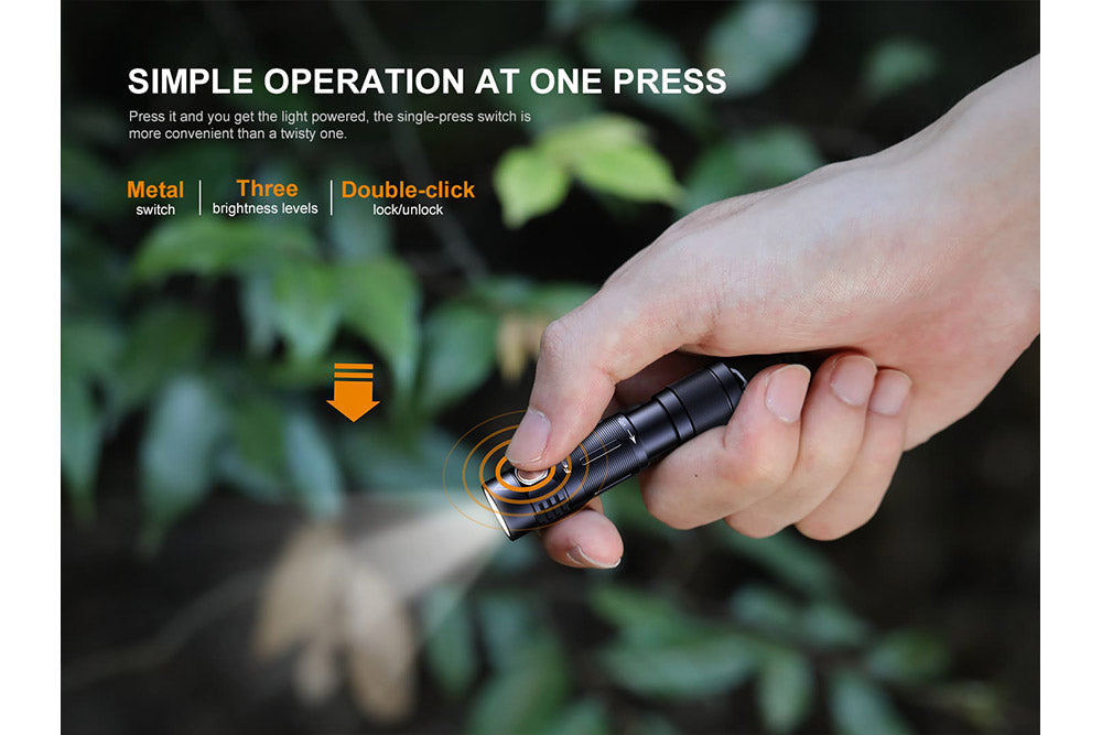Fenix E05R Mini Keychain LED Flashlight - 400 Lumens - Norfolk Wood Shop
