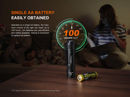 Fenix E12 V3 Pocket EDC AA Flashlight - Norfolk Wood Shop