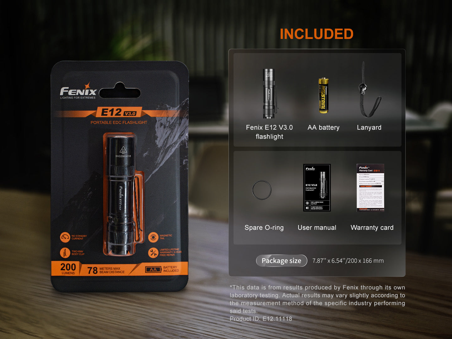 Fenix E12 V3 Pocket EDC AA Flashlight - Norfolk Wood Shop