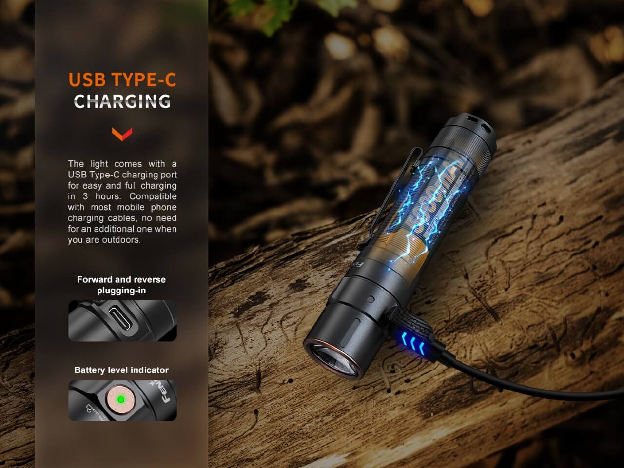 Fenix E35R High-Performance Rechargeable LED Flashlight - Norfolk Wood Shop