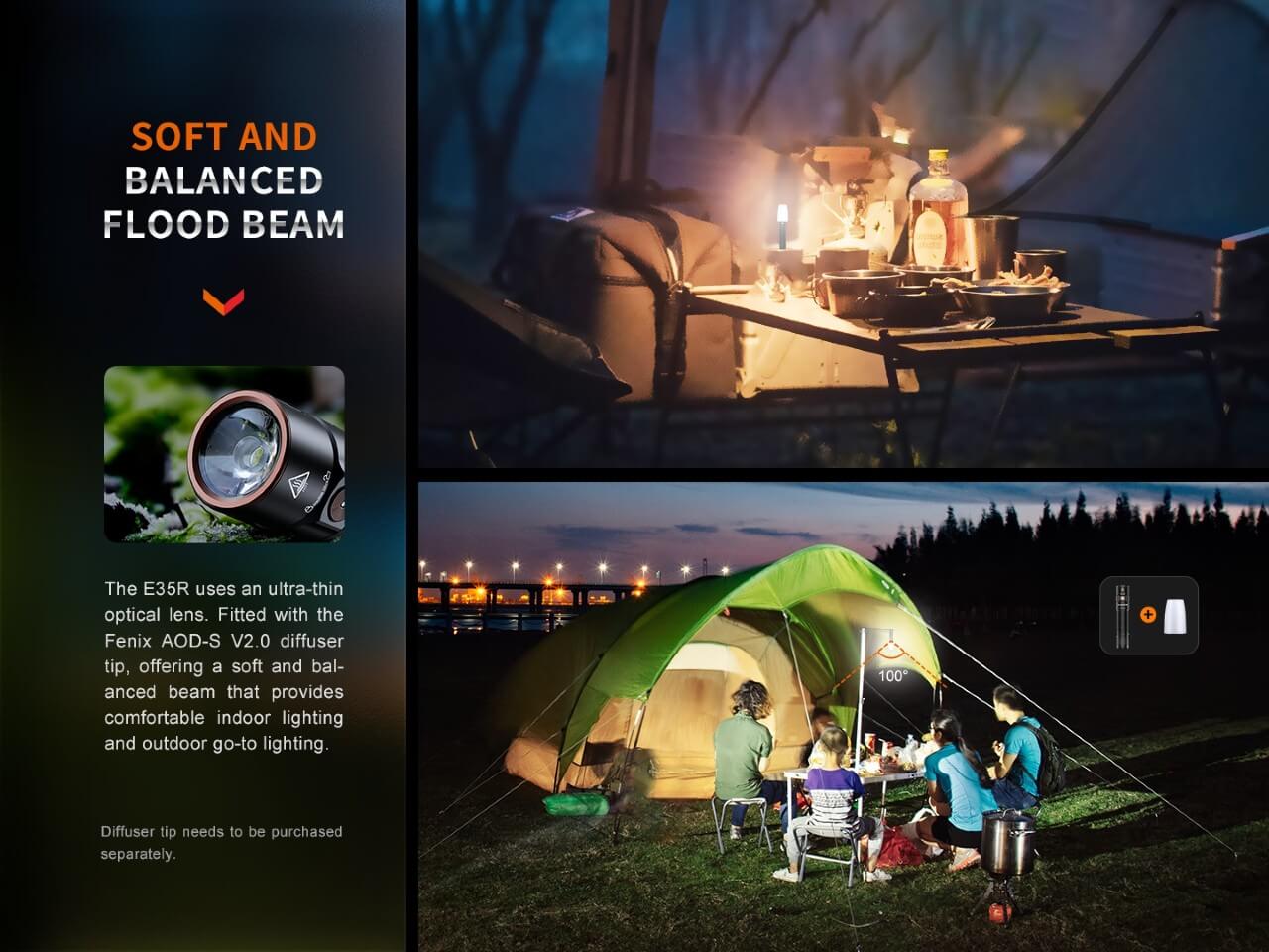 Fenix E35R High-Performance Rechargeable LED Flashlight - Norfolk Wood Shop