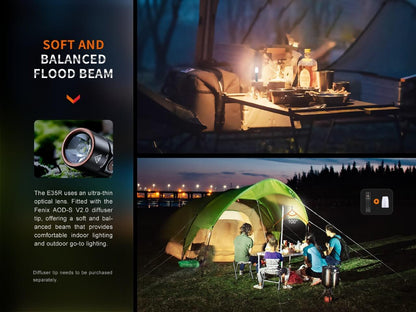 Fenix E35R High-Performance Rechargeable LED Flashlight - Norfolk Wood Shop
