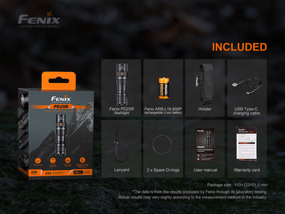 Fenix PD25R Rechargeable LED Flashlight - Norfolk Wood Shop
