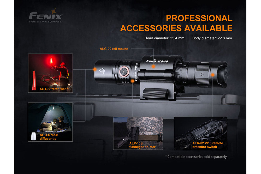 Fenix PD35 V3.0 Everyday Carry Flashlight - 1700 Lumens - Norfolk Wood Shop