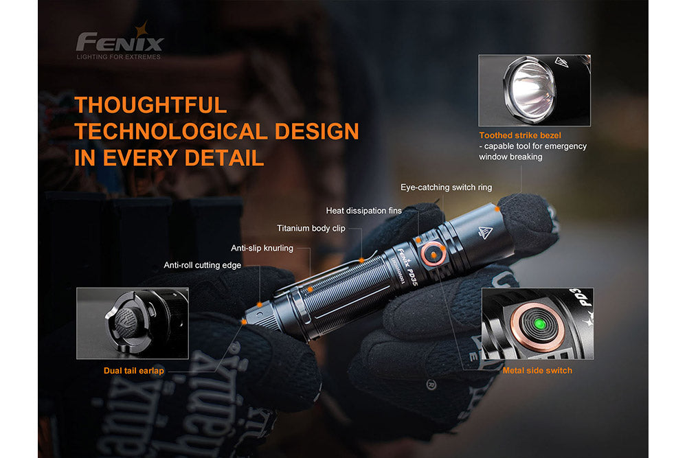 Fenix PD35 V3.0 Everyday Carry Flashlight - 1700 Lumens - Norfolk Wood Shop