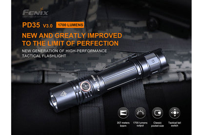 Fenix PD35 V3.0 Everyday Carry Flashlight - 1700 Lumens - Norfolk Wood Shop