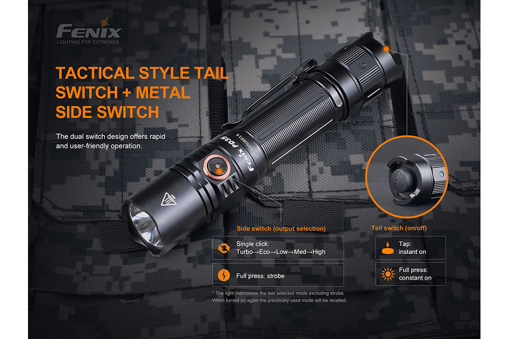 Fenix PD35 V3.0 Everyday Carry Flashlight - 1700 Lumens - Norfolk Wood Shop