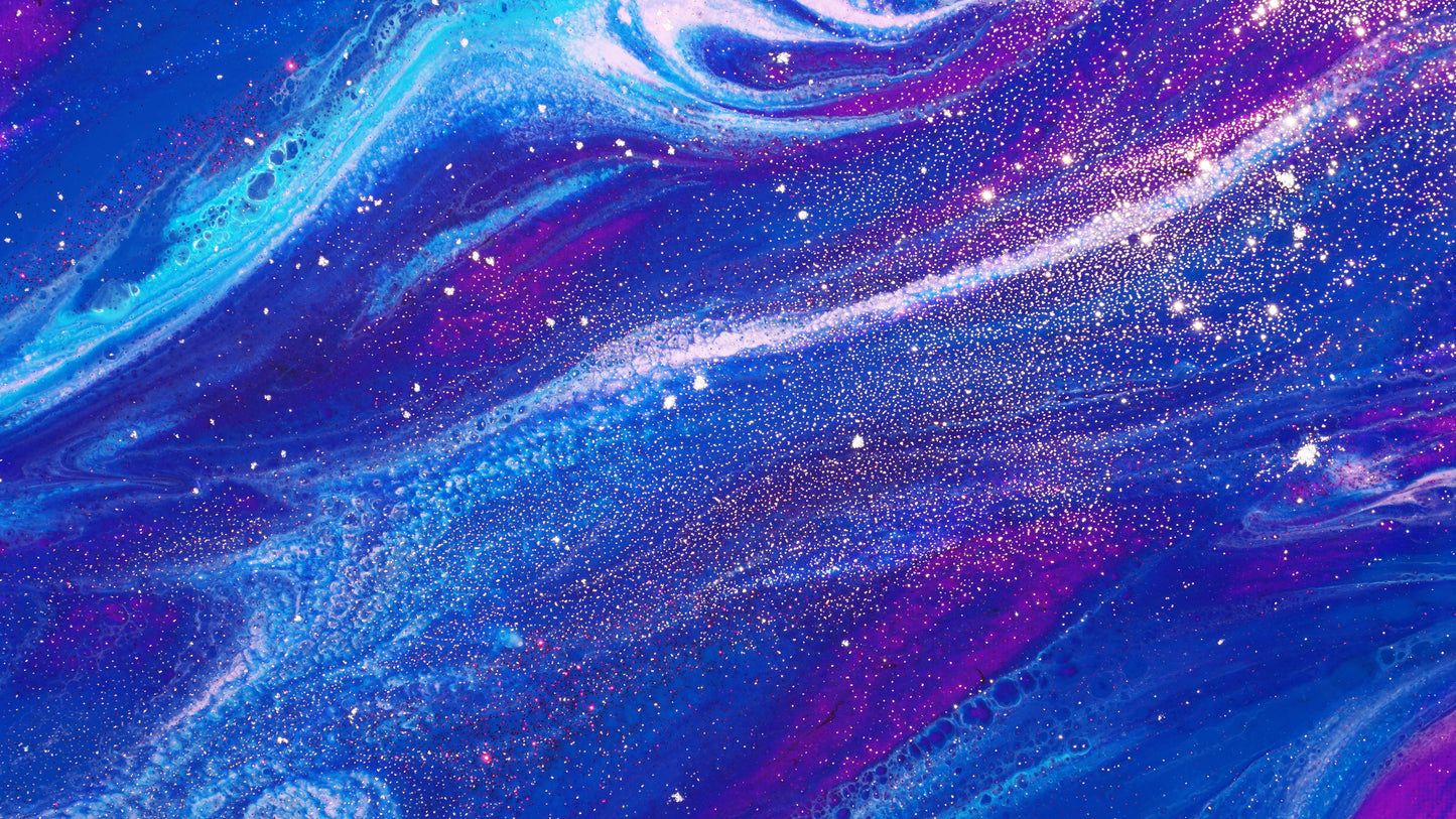 epoxy artwork with glitter powder