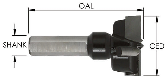 16 Mm Hinge Bit X 70 Mm Oal X Rh Rot