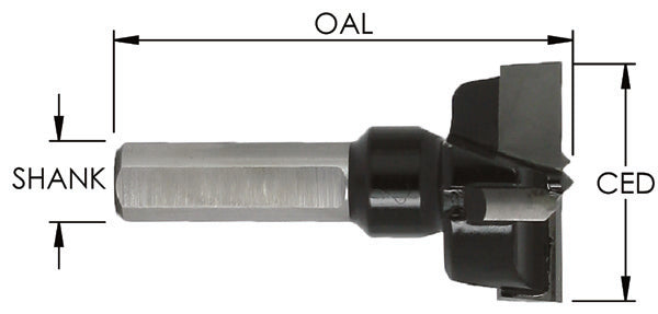 18 Mm Hinge Bit X 57 Mm Oal X Rh Rot