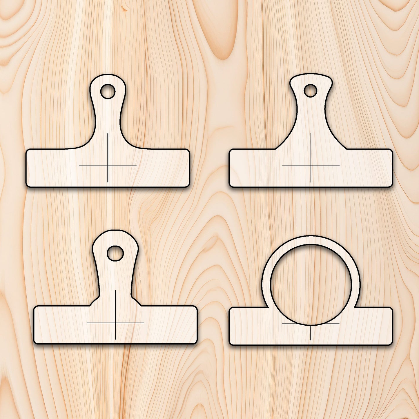 Cutting/ Charcuterie Board Handle Acrylic Router Template Kit # 1 (4 Templates)