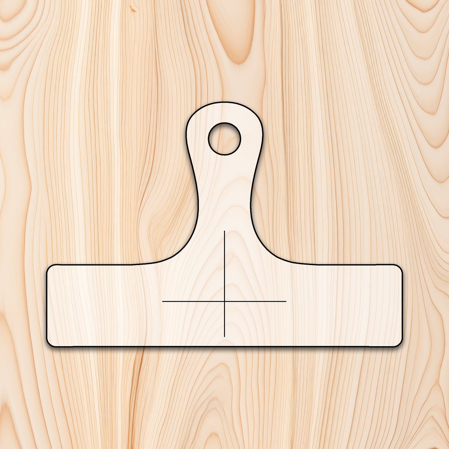 Traditional Rounded Edge Cutting Board or Charcuterie Board Handle Acrylic Router Template - Norfolk Wood Shop