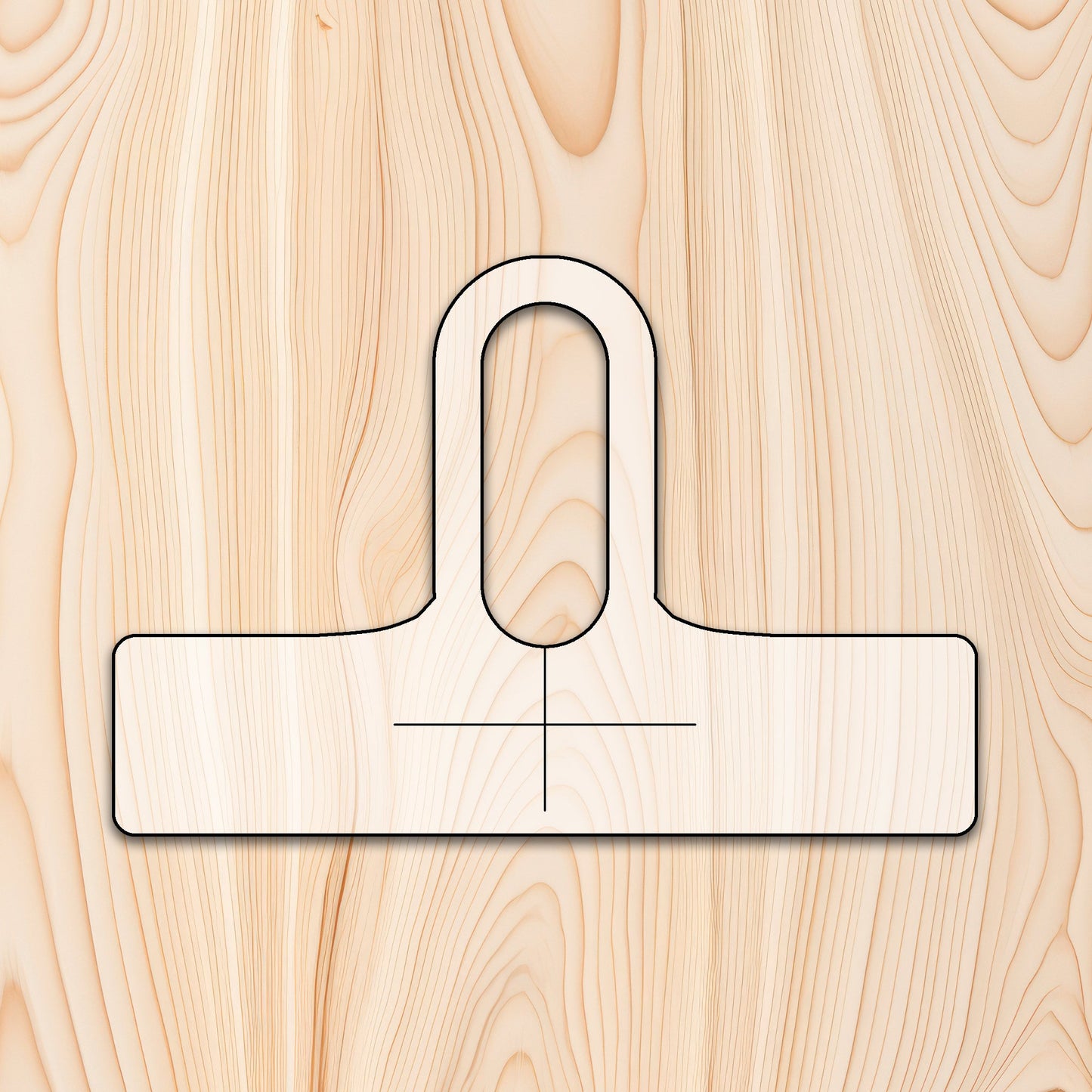 Elongated Hole Bottle Neck Cutting Board or Charcuterie Board Handle Acrylic Router Template