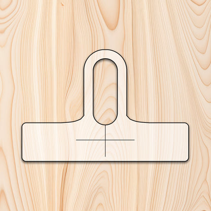 Elongated Hole Bottle Neck Cutting Board or Charcuterie Board Handle Acrylic Router Template