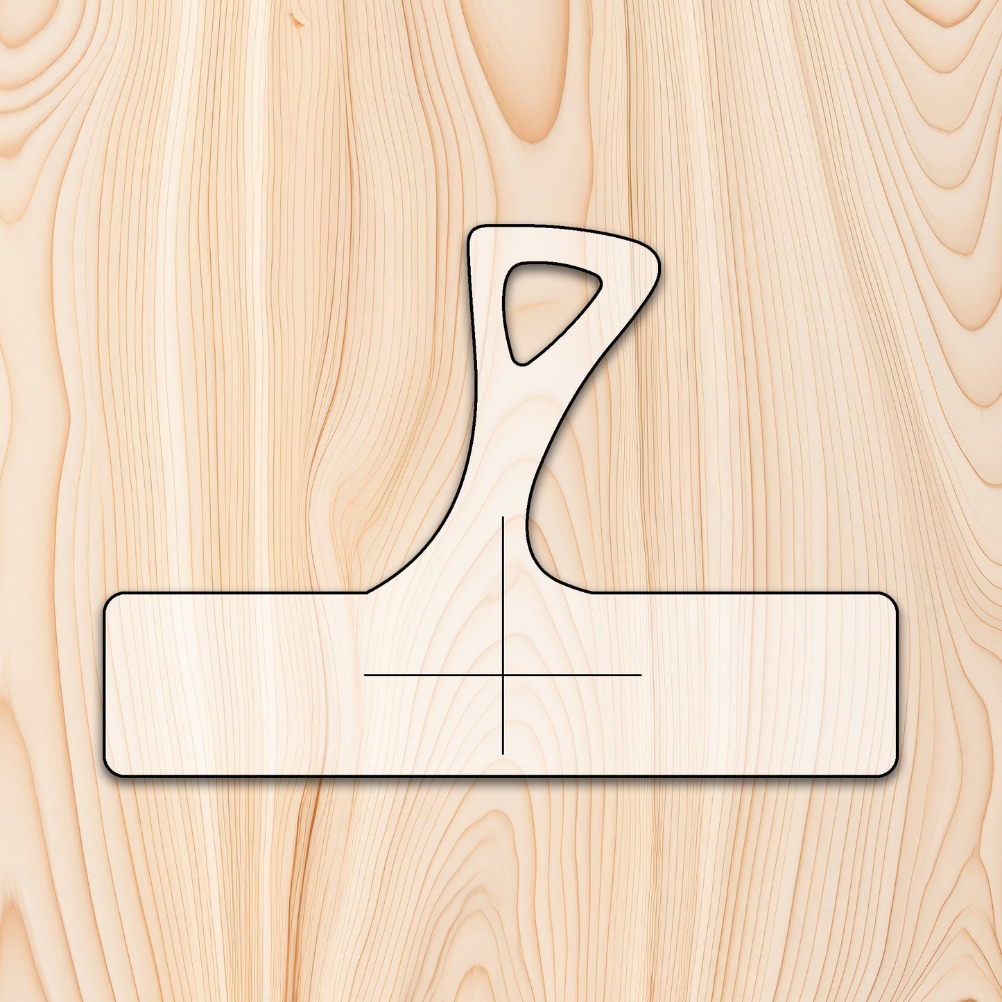 Organic Shape Cutting Board or Charcuterie Board Handle Acrylic Router Template